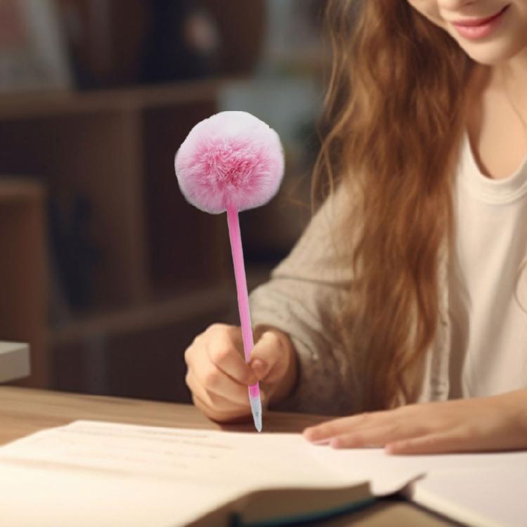 Set di 5 penne a sfera pelose, divertenti da scrivere, punta da 1,0 mm, ricaricabili, scorrevoli, ideali per studenti e adulti, perfette come regalo di Natale.