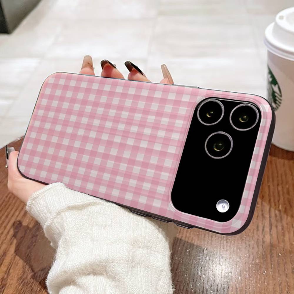 Simple Chic Lattice Pattern Corrugated Pattern For IPhone 17 16 15 14 13 12 11 16 Pro Max Plus Pro Non-slip Phone Cover