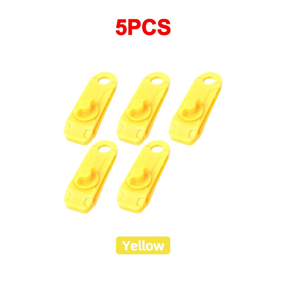 

5/8/10 шт. зажим для навеса для палатки, уличная ветровая веревка, многоразовые зажимы, тент, брезент, пряжка, кемпинг, альпинизм, укрытия, аксессуары 5 PCS жёлтый