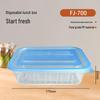 700ml Disposable Rectangular Takeaway Meal Boxes