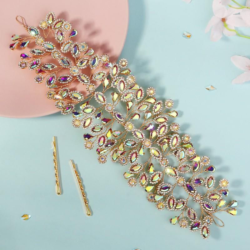 Bride Headwear High-end Luxury Heavy Handmade Crystal Hair Band Wedding Dress Banquet Accessories