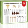 Charcuterie Boards Accessories(30 PCS), Gift Box Packaging, With Ceramic Dip Bowls, Wooden Handle Cheese Spreader Butter Knive Set, Mini Tongs,