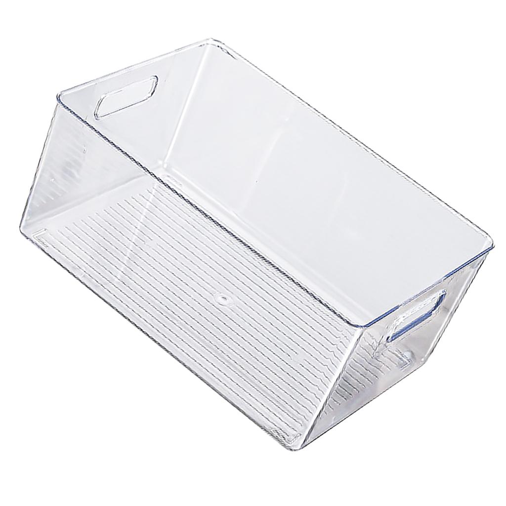 Bokförvaringsbehållare Transparent Mångsidig Bokförvaringsorganisatör Behållare Låda med Handtag för