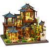 DIY Big Doll House Wooden Miniature Furniture Dollhouse Handmade Case Model Assembly Toys for Children Girls Birthday Gifts 2014