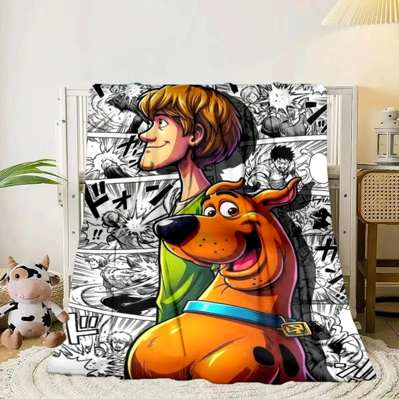 Scoo-dog Adventure Blanket Flannel Blanket for bed, sofa, Camping, Hiking, Picnic Essentials, gift for family Fan gifts