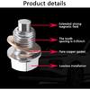 Magnetic Oil Drain Plug M12x1.25, Stainless Steel Oil Drain Plug with 5 PCS Copper Crush Washer Anti Leakage Replacement for Car Motorcycle Boat