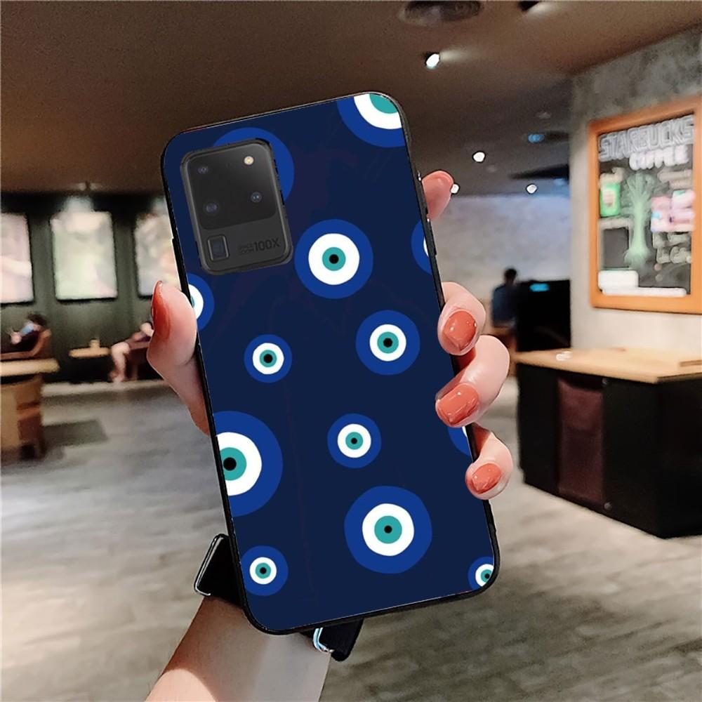 Funny Turkish Lucky Blue Evil Eye Phone Case For Samsung S 9 10 20 21 22 23 30 23plus lite Ultra FE S10lite Fundas