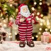 Santa In  & Bear Slippers Ornament