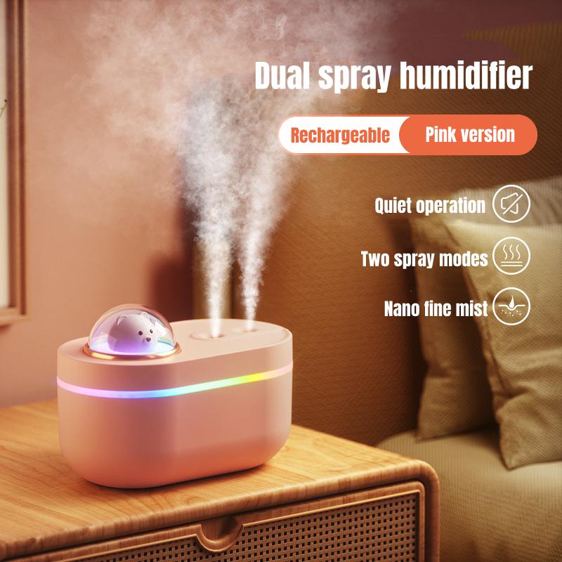 Tragbarer drahtloser Luftbefeuchter USB-elektrischer Diffusor für ätherische Öle mit buntem LED-Licht Home Room Aroma Fragrance Purifier