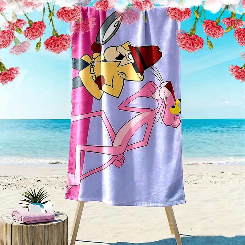 The Pink Panther2 Print Beach Towel, Large Soft Quick Dry Towel for Beach Camping Swimming