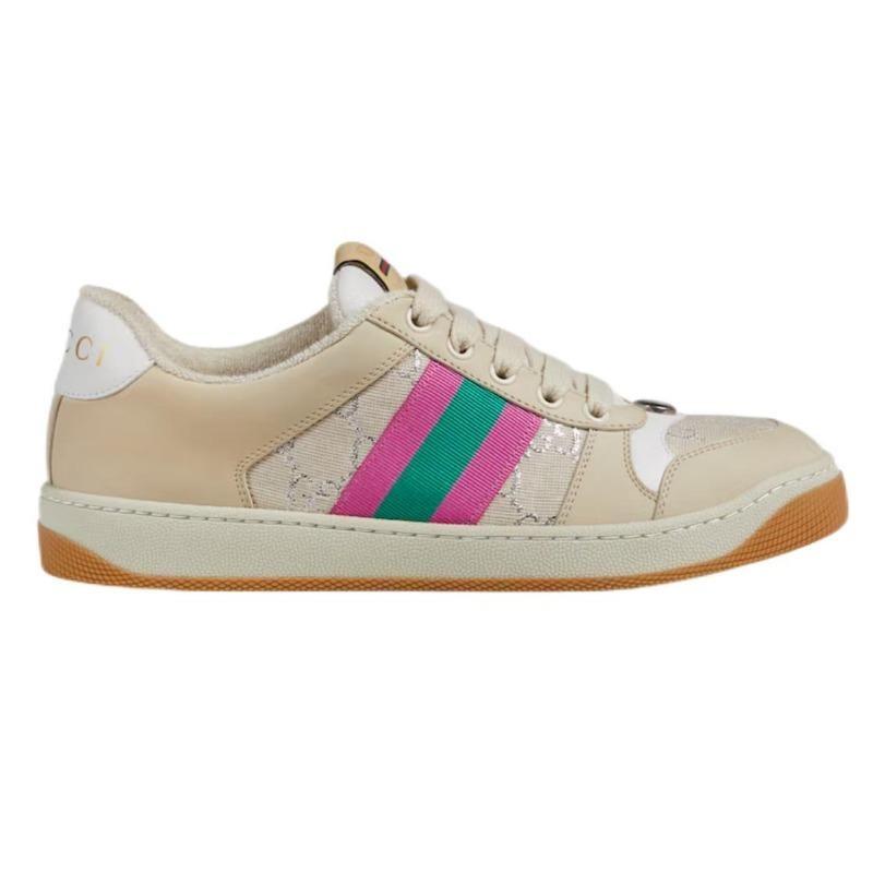

Gucci Screener Collection GG Enamel Aged Women s Size Casual Pink/Green 577684 2C830 9150 34
