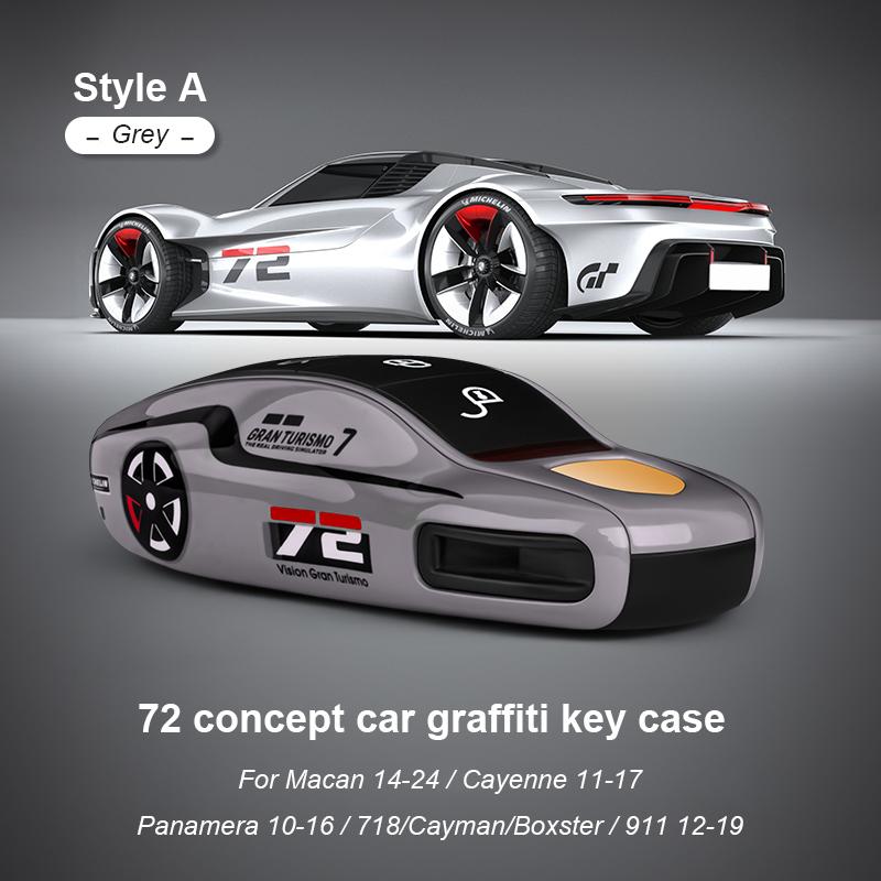 For Porsche Panamera Cayenne Macan 718 Cayman Boxster 911 Taycan Car 92 Track Key Case Protective Shell Remote Control Fob Cover