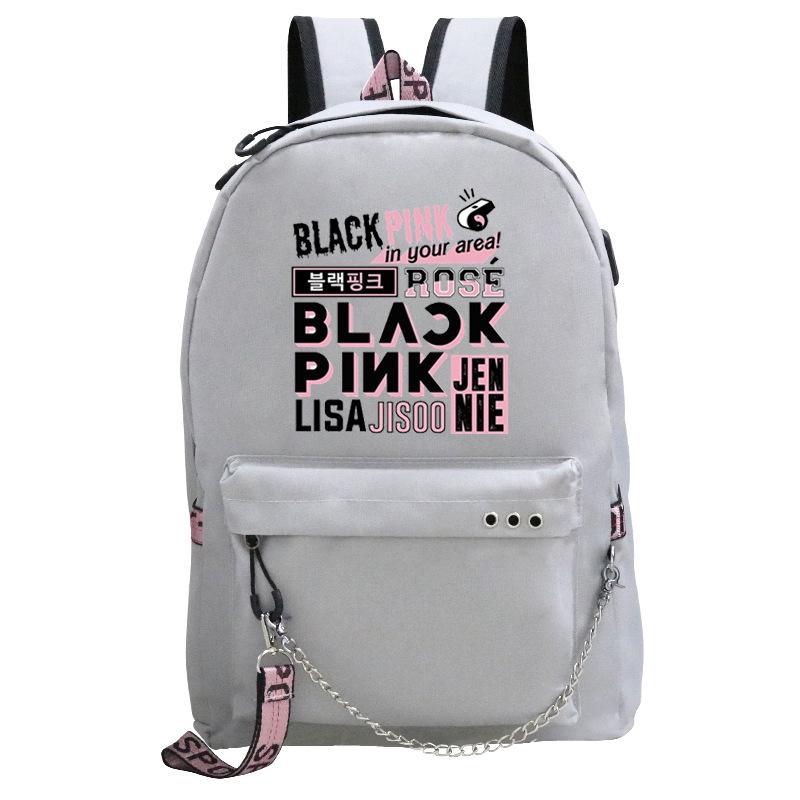 Blackpink Girl Group Backpack Junior High School High School Female Students Casual Large Capacity Schoolbag