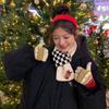 Christmas Wind Gloves Snowflakes Winter Women Cute Warm Winter Cycling Plus Velvet Thickened Cycling Driving Touch Screen