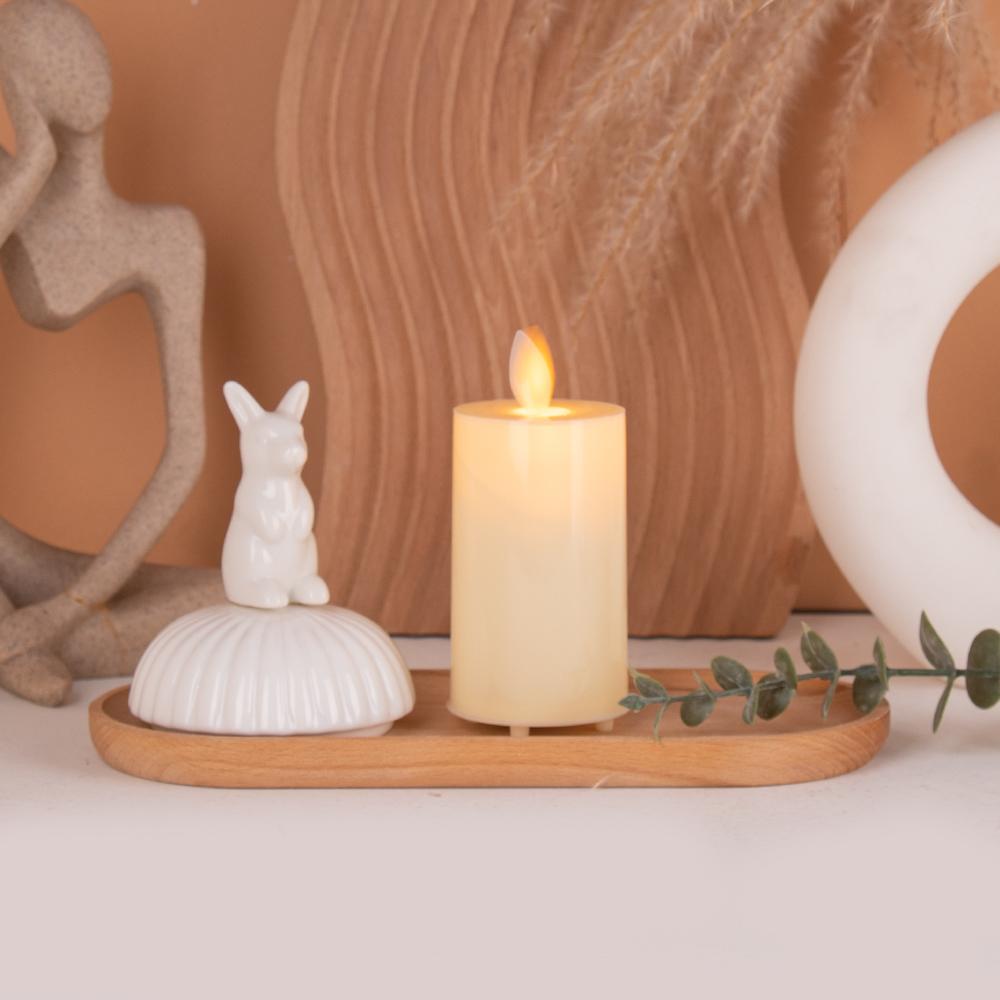 Simple Cylindrical LED Flameless Candles Set