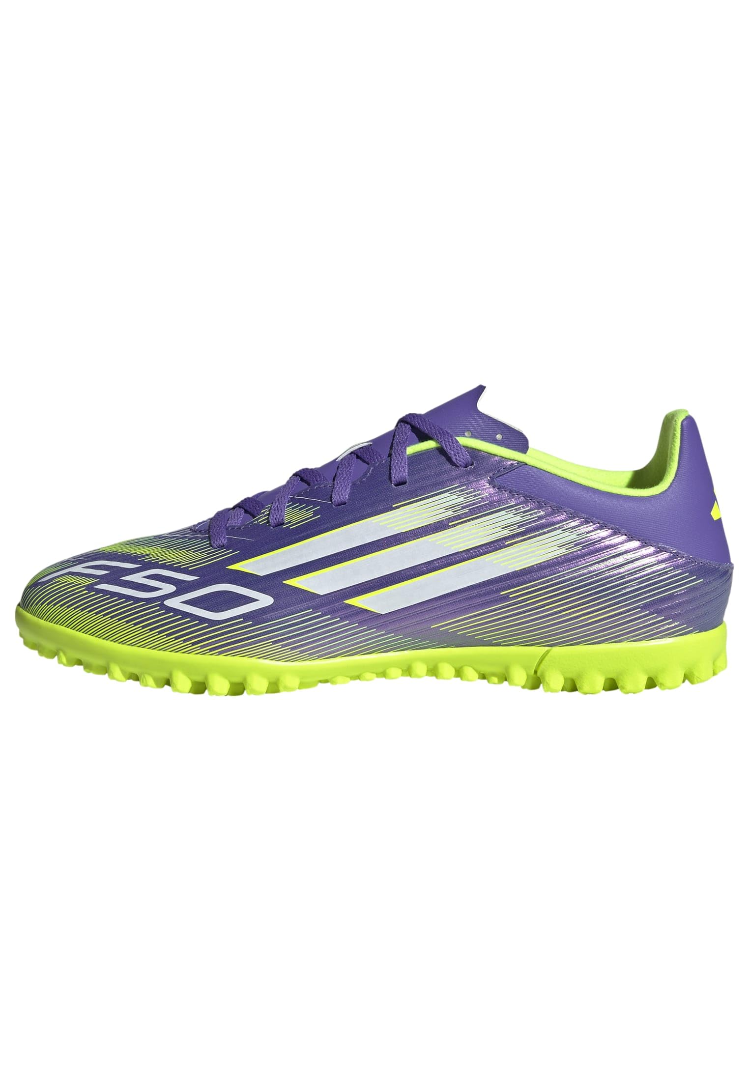 

Adidas F50 Club TF Futsal Unisex Purple Lemon Size cm Shoes, Adult, NIL89, Rush/Footwear White/Lucid (JI0026), 28.0