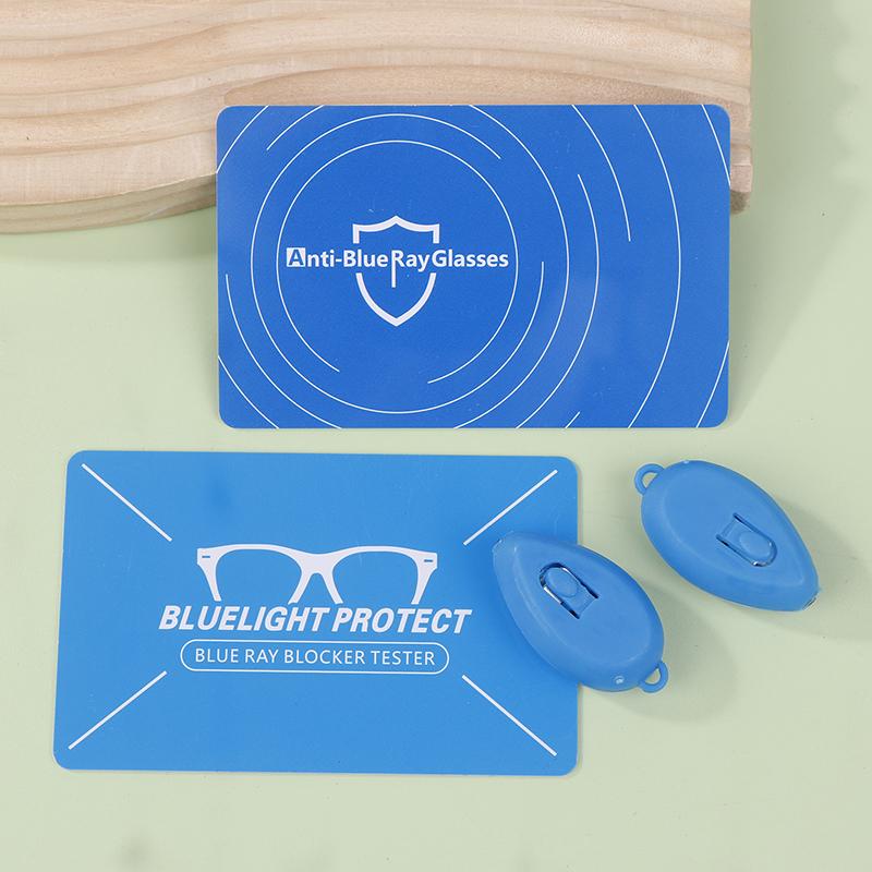 PVC Anti-Blaulicht Testkarte Testlicht Brille UV-Test Zubehör Wiederverwendbare Blaulicht-Erkennungskarte Generatorkarte