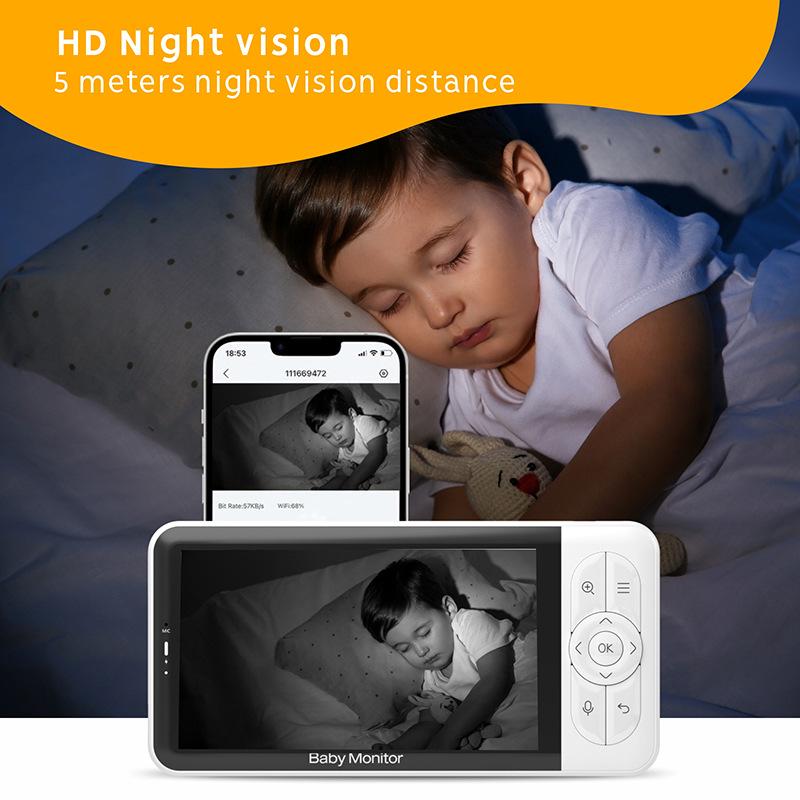 5" HD Wireless Baby Monitor with Tuya App