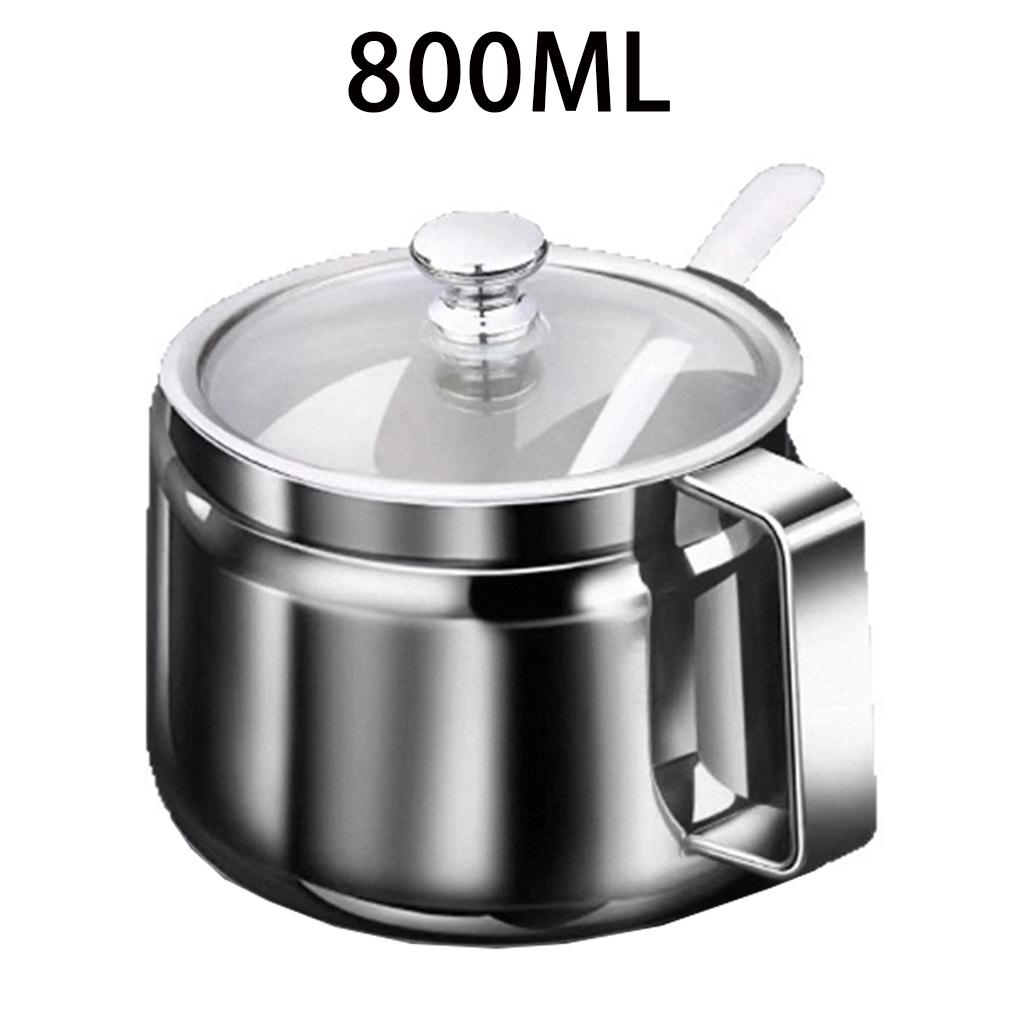 Glass Jar Ghee Pot Set Spoon Food Seasoning Container Can Storage High Temperature Resistance With Glass Jar Food Grade