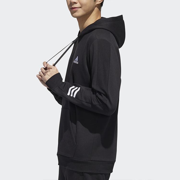 Adidas Sport Casual Pullover Hoodie Men Tops Black GD5443
