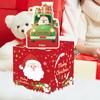 Christmas Money Dispenser Cash Gift Pull Money Box Fun Christmas Boxes With 50 Pieces Transparent Bags Home Decorations