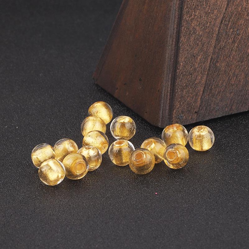 

Бусины из лэмпворка с золотой фольгой для пепла от благовоний, разделители для браслетов для DIY, аксессуары и стопорные бусины 8mm