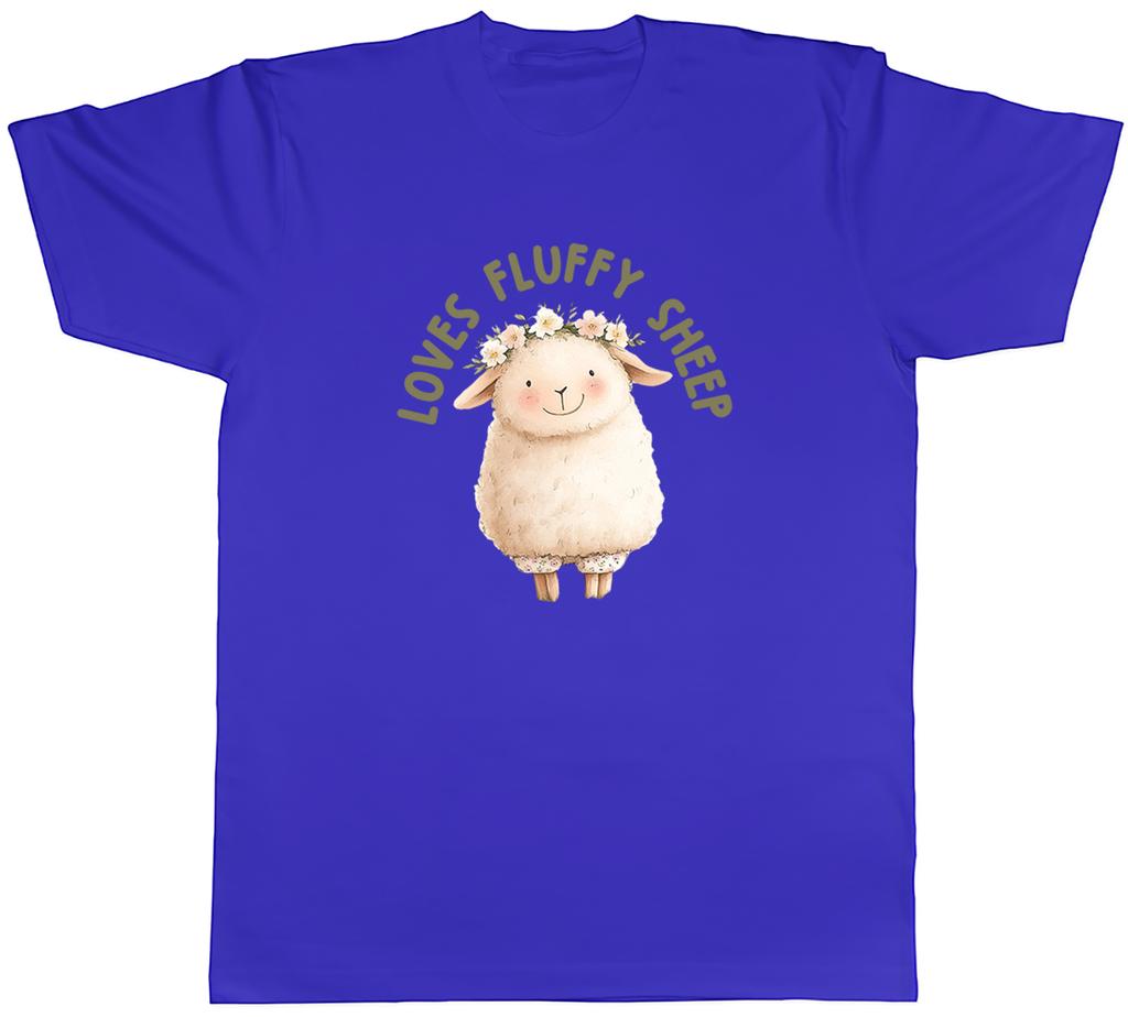 Loves Fluffy Sheep Mens TShirt Tee Gift Top