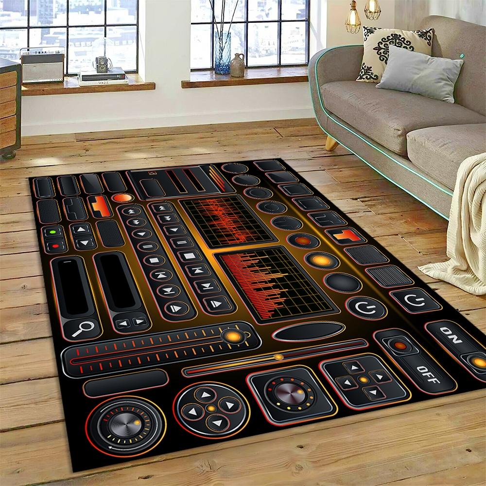 Vinyl Record Music DJ Screen tape Rug Carpet for Living Room Bedroom Home Decor,Floor Mat Non-slip Decoration for Sofa Doormat