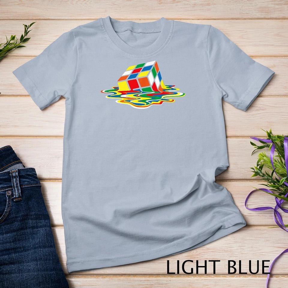Melting Cube Funny Retro Gaming Rubik Rubix Rubics Cube T-Shirt Unisex T-shirt 5 XL
