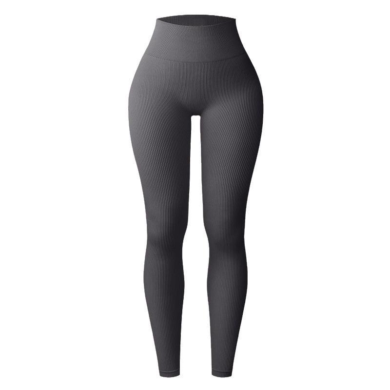 Women s High Waist Hip-Lifting Yoga Leggings for Running and Fitness Medium серый