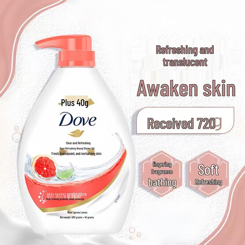 Dove Net Clear Refreshing Shower Gel with Fresh Fruit Fragrance