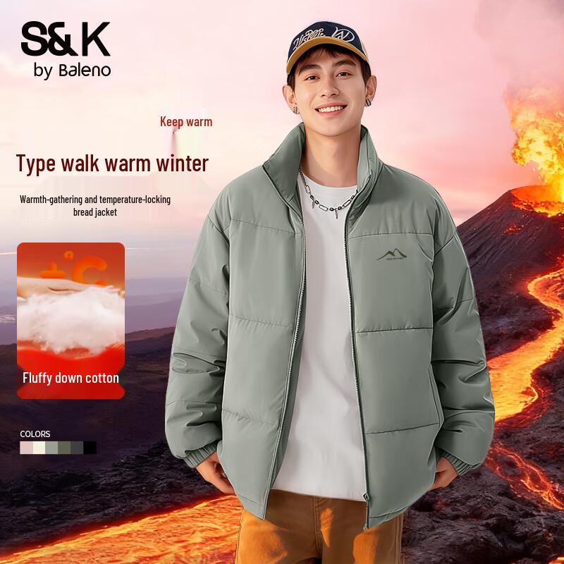 

Baleno S&K Men s Stand Collar Padded Jacket 3XL