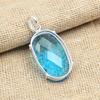 Faceted Blue Topaz Gemstone 925 Sterling Silver Handmade Charming Pendant Jewelry