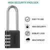 A84E-6 Pack Outdoor Combination Padlock Long Shackle Lock 6.5Cm Shackle Waterproof 4 Digit Resettable Combination Lock