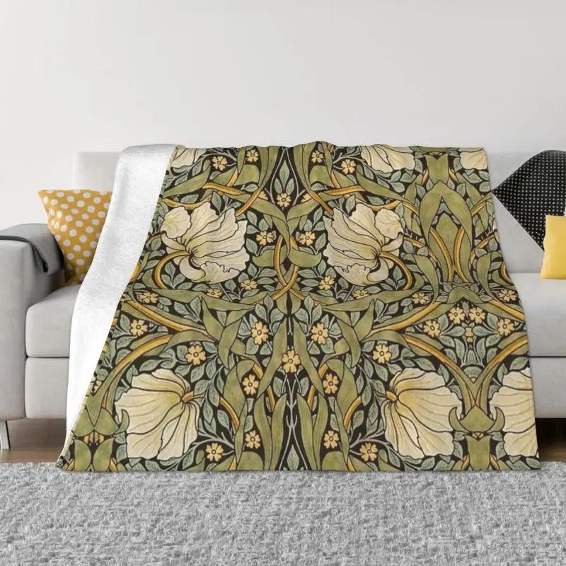 William Morris Deer Throw Blanket Sofa Fleece Warm Flannel Textile Pattern Blankets for Bedding Car Couch Bedspreads
