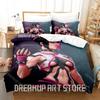 3D Print Juri Han Game Street Fighter Bedding Set Cartoon Anime three-piece set Adult Kid Bedroom Duvetcover Sets