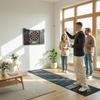 Electronic Dartboard E-Dartboard with Doors, Wood Look, LED Display, Voice Announcements, 6 Darts, 24 Replacement Tips