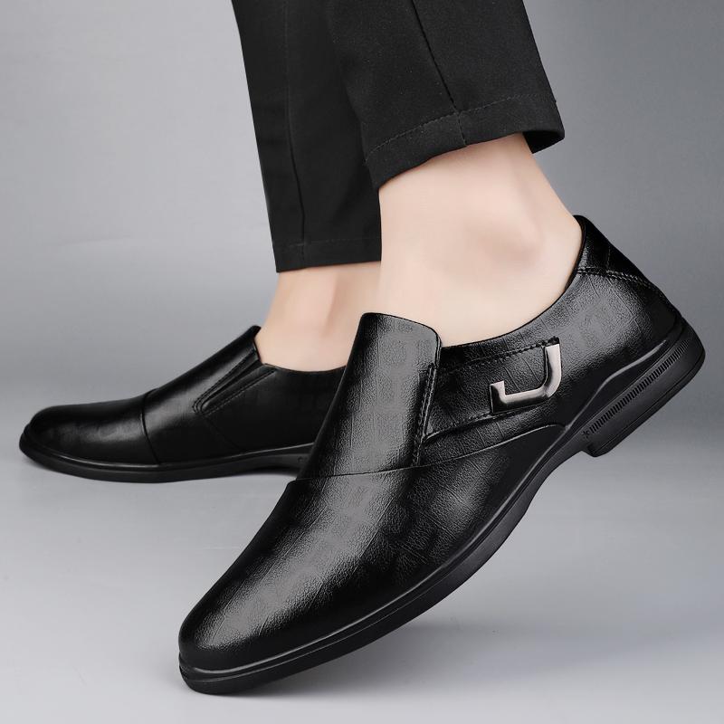 Luxury Autumn Winter Texture Simple Men's Comfortable Non-slip Men's Advanced Leisure Business Office Soft Driving Loafer Shoes