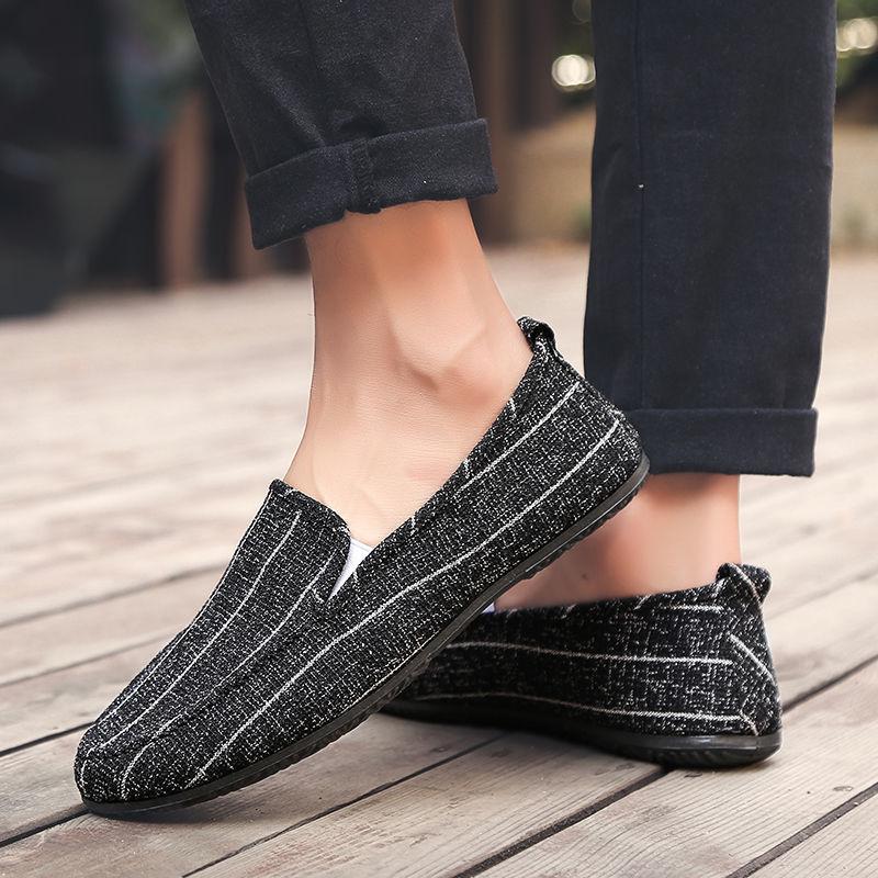 Fashion Male Shoe Low-Top Canvas Lightweight Plus Size Flat Sneakers Vulcanize Hiking Leisure Retro Fashion 2025 44 Men's Casual Shoes