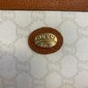 GUCCI Clutch bag pouch old Gucci GG plus PVC coated canvas business bag white PVC coated canvas Women Used