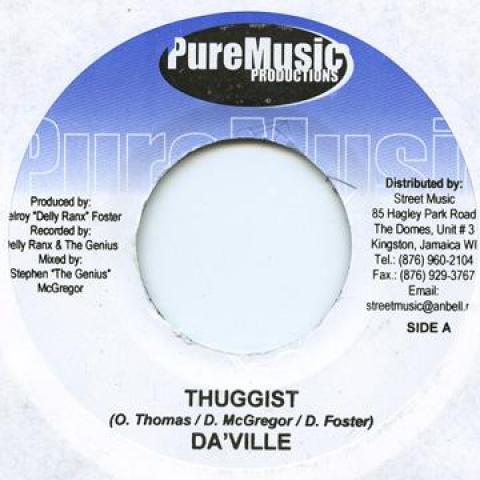 

7inch Record DA VILLE / G MONEY - Thuggist / Horney Pure Music 2006 Jamaica Reggae, Ska & Dub