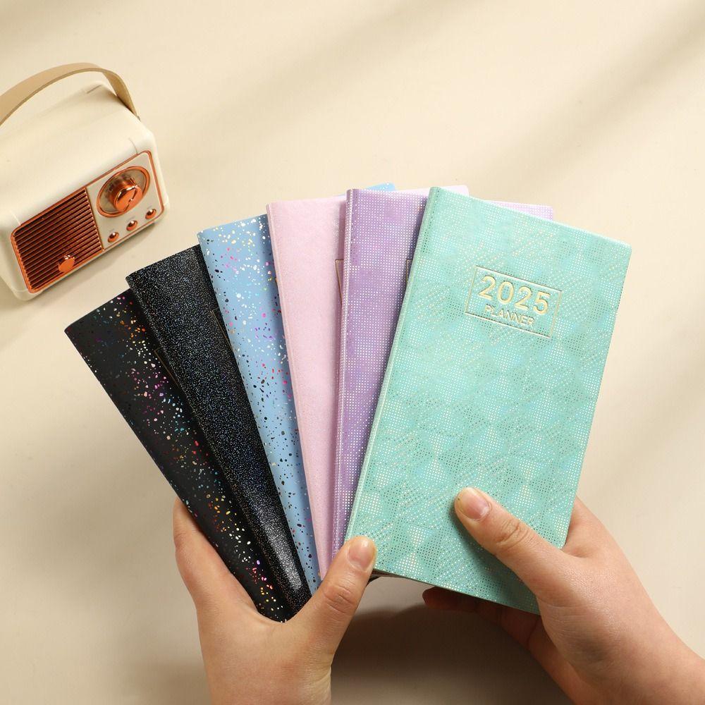 A6 2025 Agenda Book with Calendar Pocket Notebook Creative To Do List English Notepad  Students