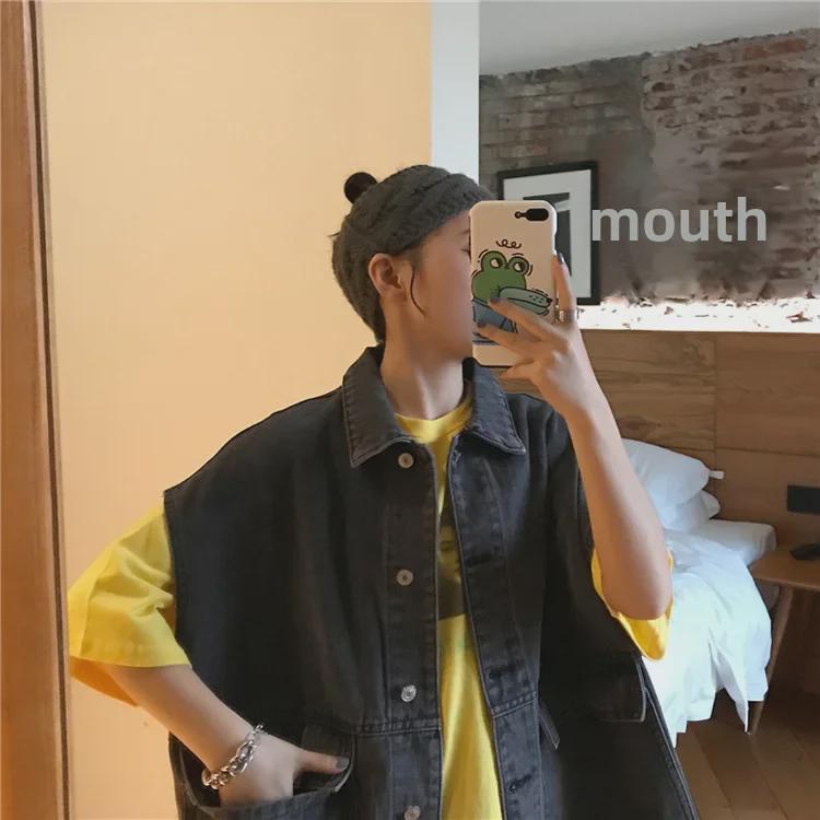 2022 Autumn Korean Denim Vest - Trendy Retro Loose BF Style Sleeveless Jacket for Women