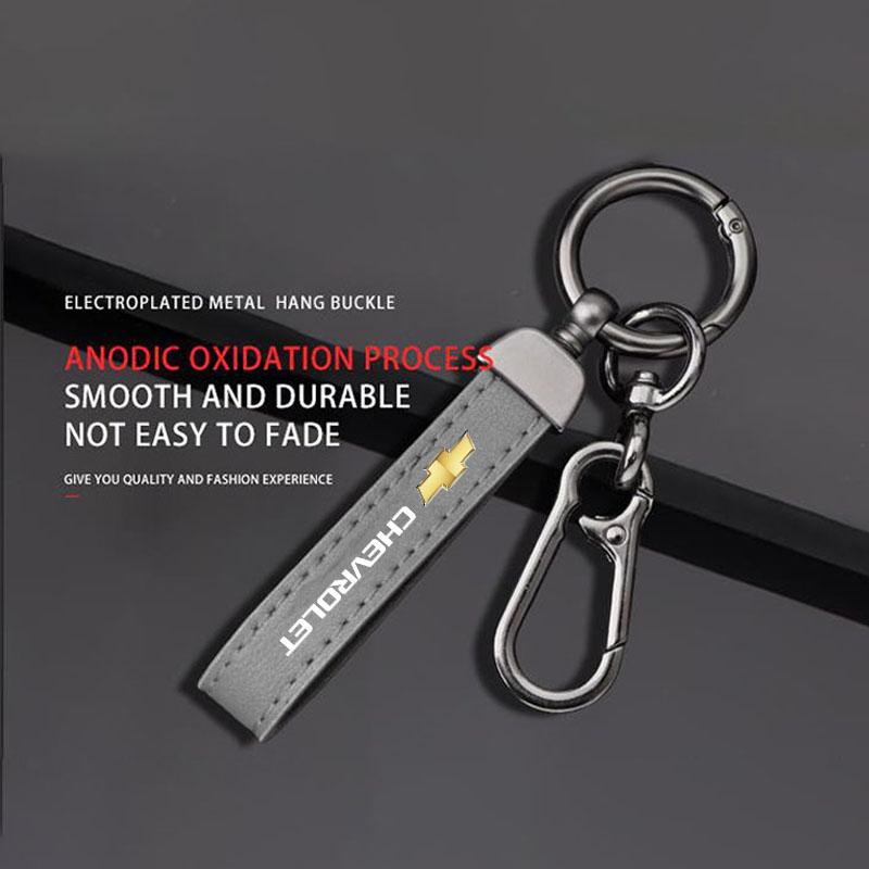 Multiple Colors Luxury Car KeyChain Genuine Leather Key Chain For Chevrolet Cruze Spark Captiva Suburban Camaro Malibu Silverado