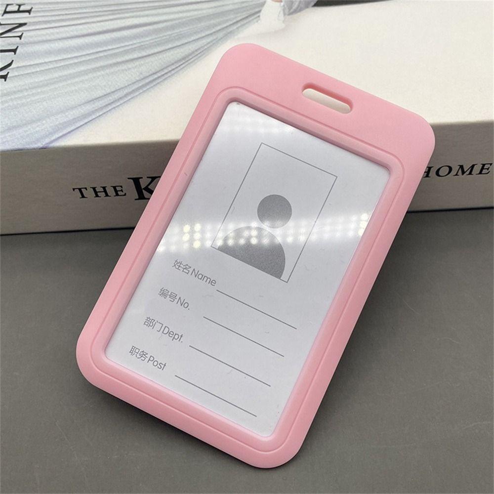 Work Card Sliding Cover Business Badge Holder Name Badge Holder ID Card Holders Bus Card Sleeve