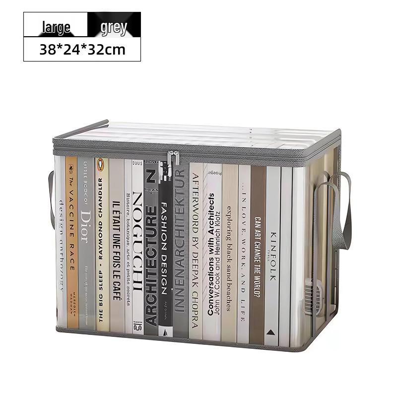Classroom Student Book Organizer: Transparent, Large-Capacity Storage Box for Textbooks