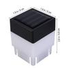 2Pcs Solar Fence Light Outdoor Garden Patio Yard Lamp Monocrystalline Solar Panel High Brightness LED Landscape Lamp White Light