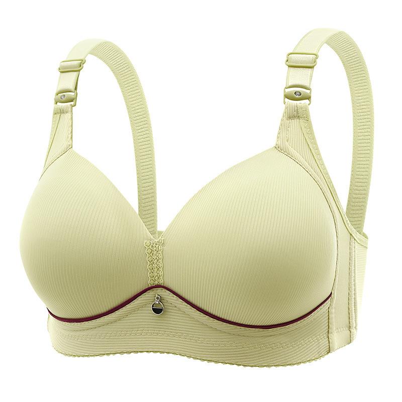 

Large size strapless bra for middle-aged and elderly women, thin lingerie, comfortable bra 95C зелений