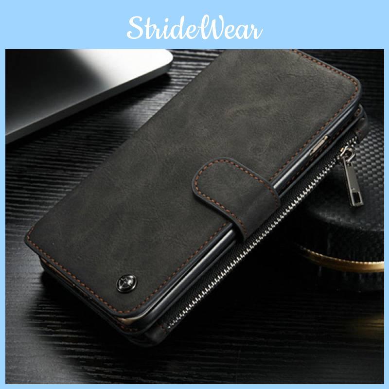 Leather Wallet Phone Case For Iphone 5s With Antifall Protection And Chain Loop