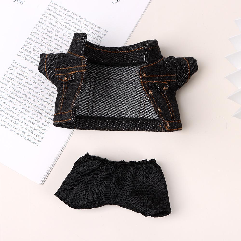 20cm Doll Clothes Miniature Hat Doll Jeans Shorts Outfits Overalls Handmade Jacket Pants For 1/12 BJD Dolls Accessories Kids Toy